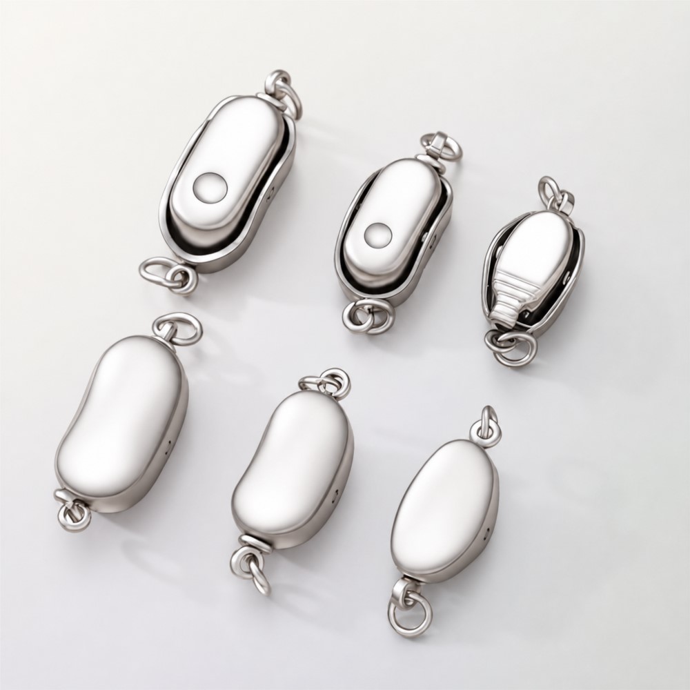 Pearl Trim Chain - 2/5Pcs Stainless Steel Peanut Shape Clasp