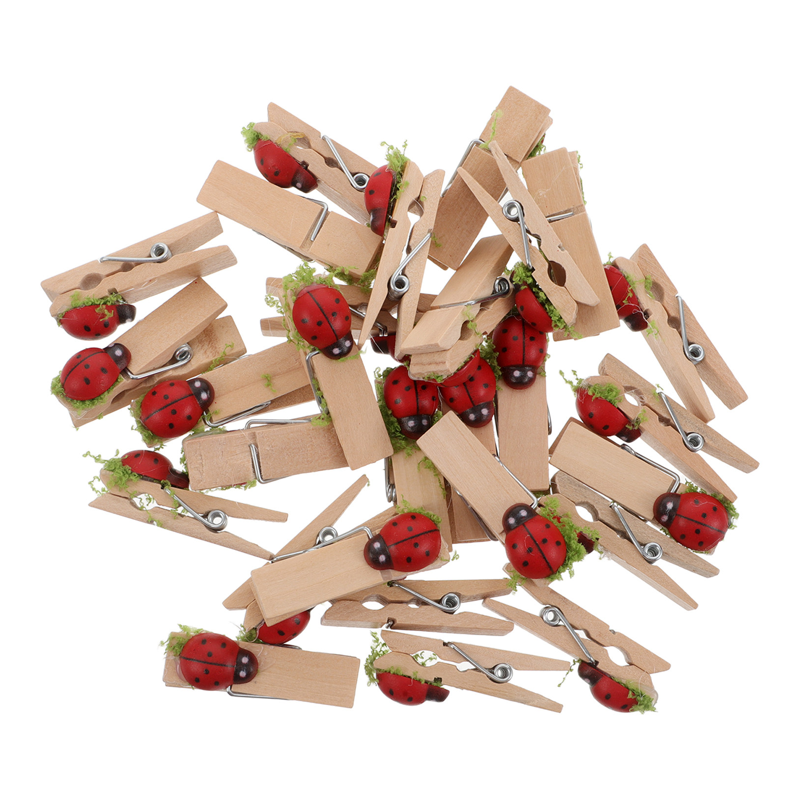 40Pcs Cartoon Wooden Clips Min - Embellishments For Scrapbooking ulasan dan harga