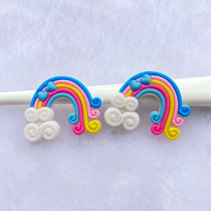 10/20pcs Cute Rainbow PVC Flex - Embellishment Glue Craft ulasan dan harga