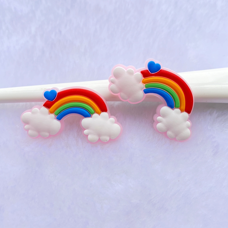 10/20pcs Cute Rainbow PVC Flex - Embellishment Glue Craft ulasan dan harga