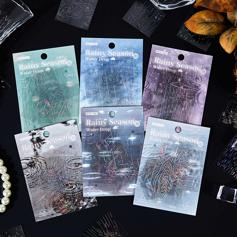 1pack/30pcs Laser Rain Themed  - Embellishments For Scrapbooking ulasan dan harga